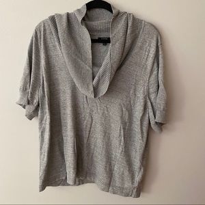 Silver Sparkle Cowl Neck Sweater